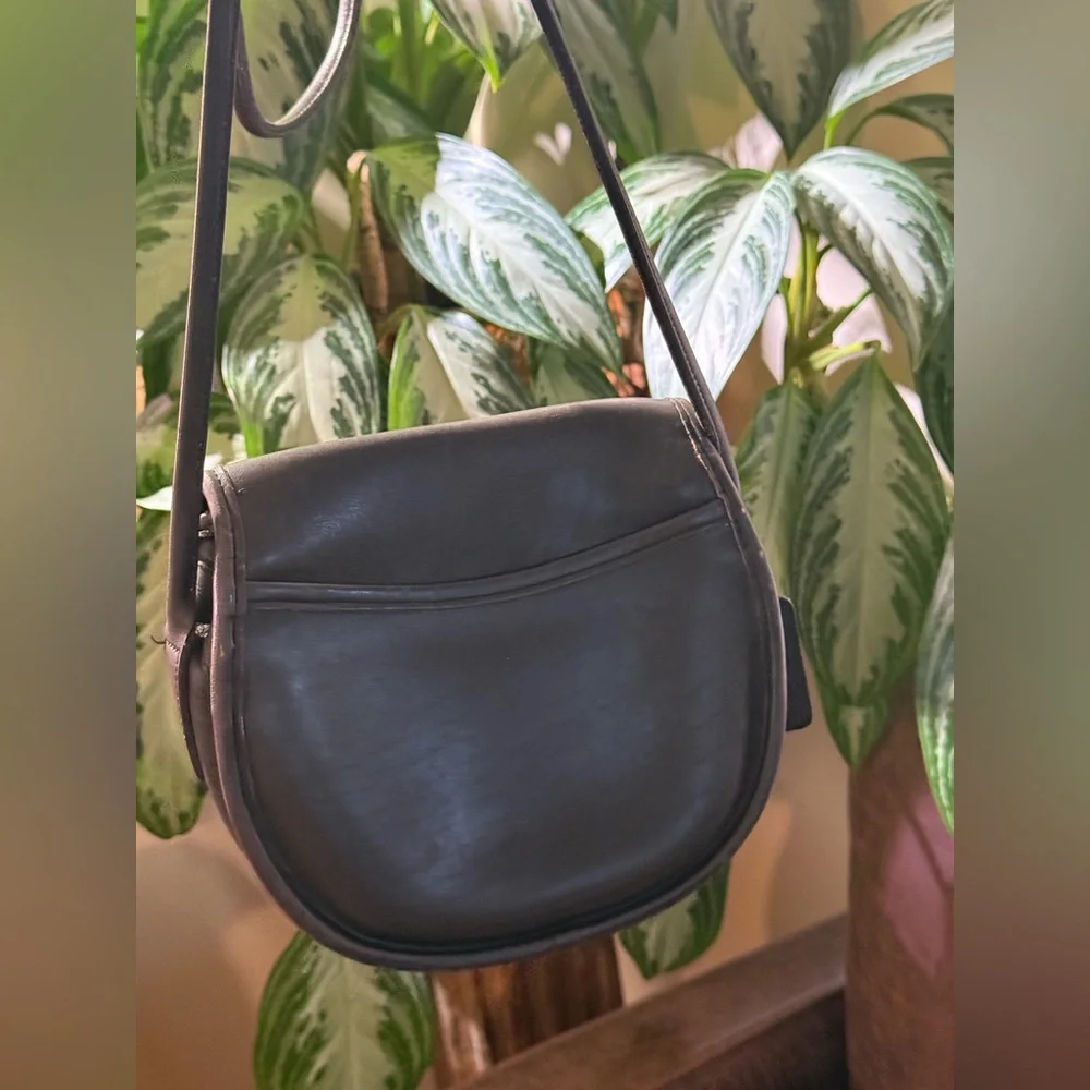 Coach Vintage Casey Black Leather Crossbody Bag USA made‎ - Picture 16 of 16